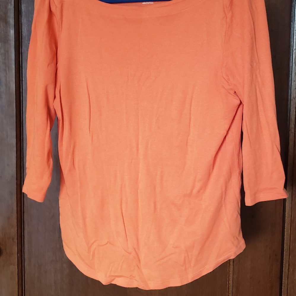 Orange 1/4 sleeve new shirt